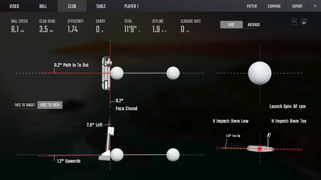 QuadMAX Essential Putting Analysis