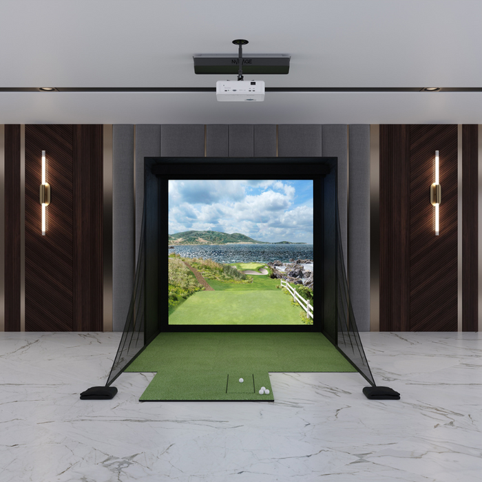 NVISAGE N1 DIY Golf Simulator Package with 8x8 Carl's Place DIY Enclosure.