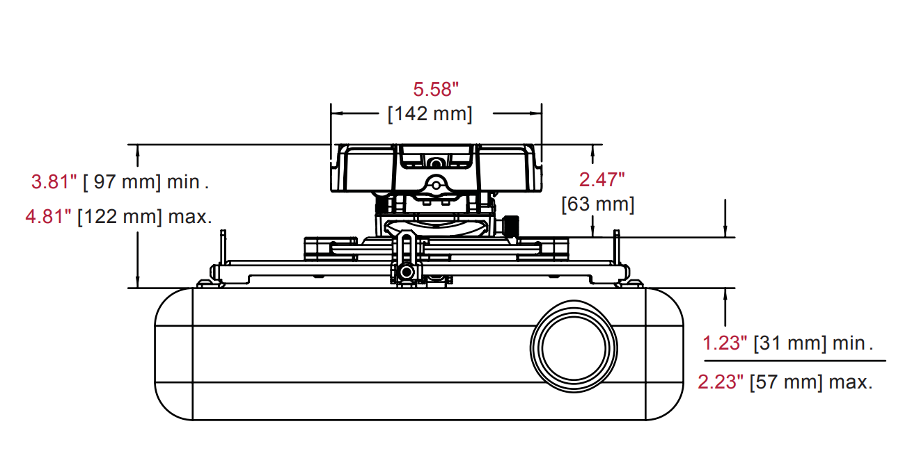 Drop-Mount Projector Mounting Kit